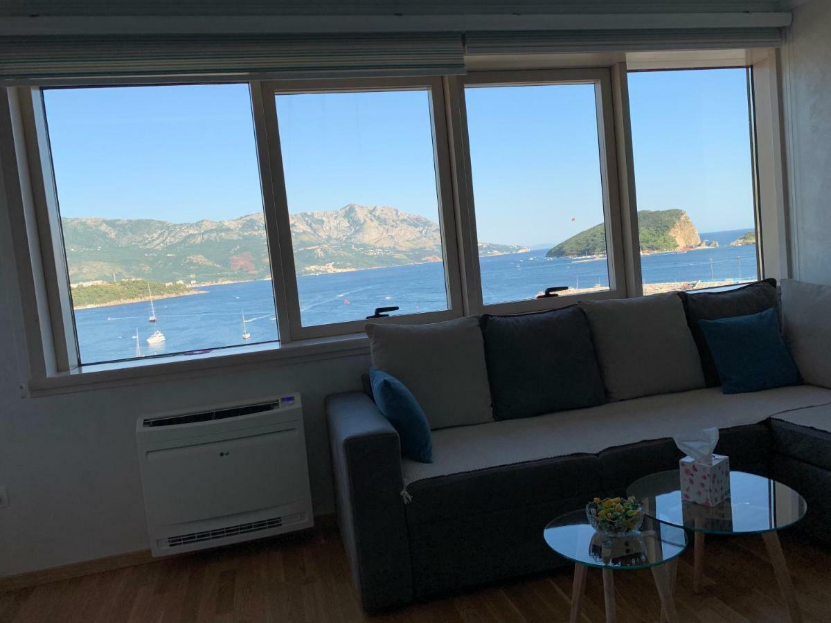 Panoramic Sea View 3-Bedroom Apartment 50 M From The Sea Будва Екстер'єр фото