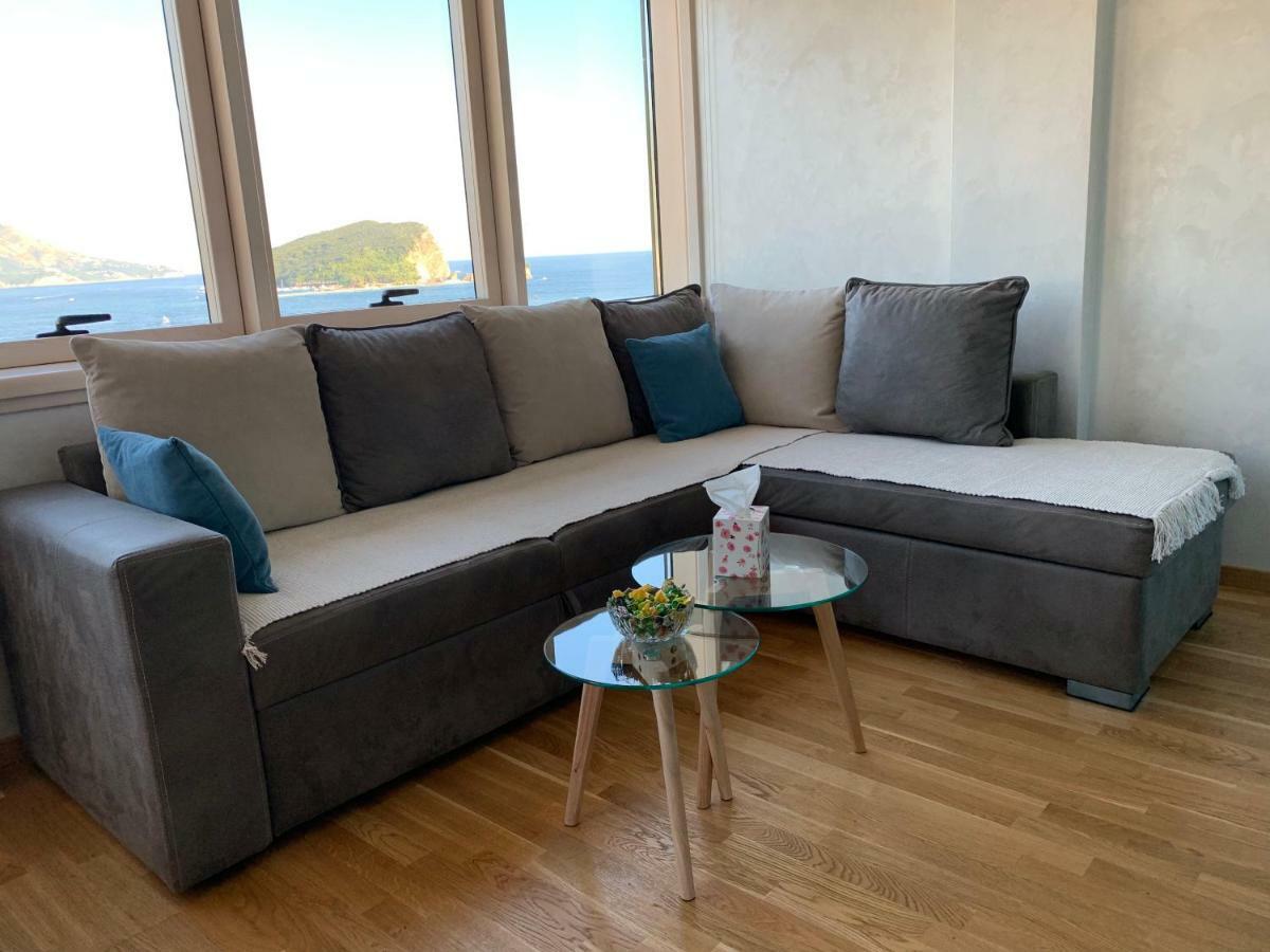Panoramic Sea View 3-Bedroom Apartment 50 M From The Sea Будва Екстер'єр фото